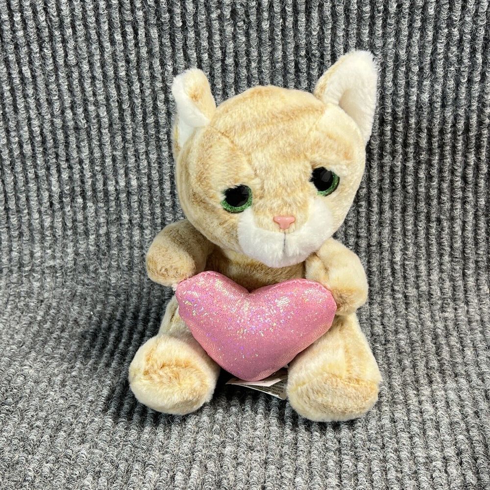 Kellytoy Plush‎ Russ & Make Someone Happy 6” Cat Stuffed Animal Big Green Eyes
